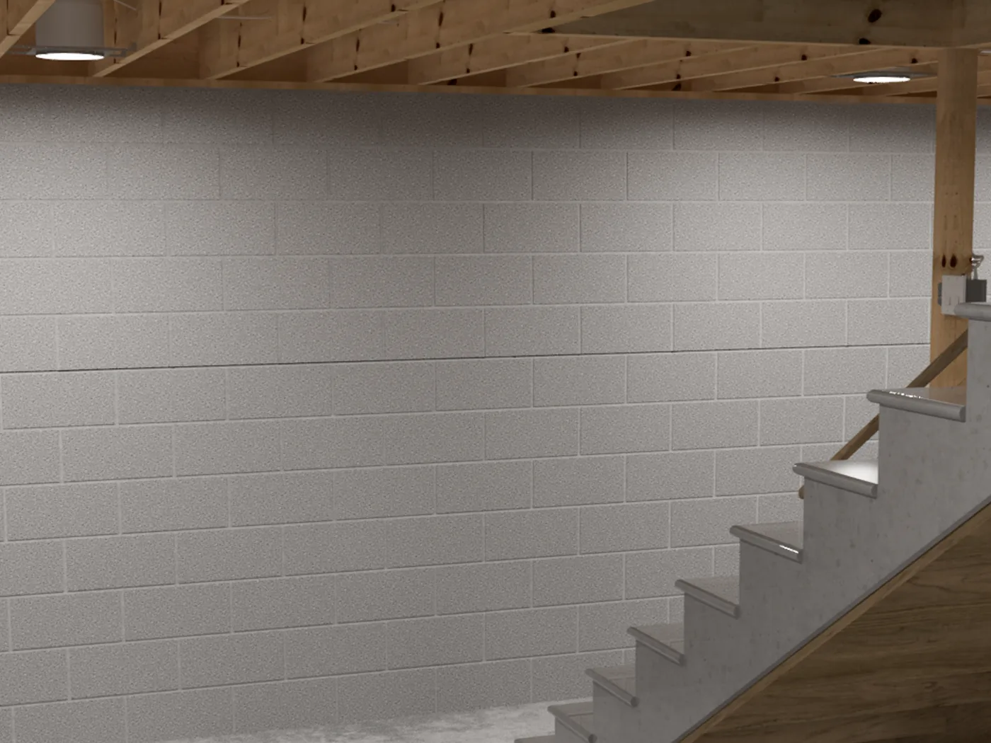 Horizontal foundation wall crack